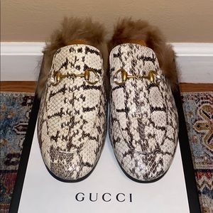 Gucci princetowns with fur loafer